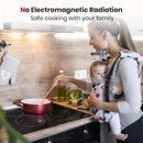 Batteryfree Electric Cooktop 30 Inch, 6600W Radiant Glass Stove Top CH77BF Drop-in 4 Cooking Zones Ceramic Cooktop with 9 Power Levels, Sensor Touch Control, Child Safety Lock, 240V, 1-99 Minute Timer
