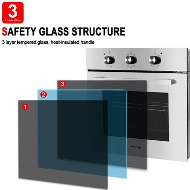 24''Built-in Electric Single Wall Oven-9 Functions-Stainless Steel