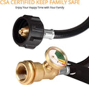 Gasland 12 FT Propane Extension Hose w/ Gauge, Leak Detector