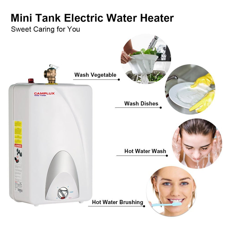 Camplux Mini Tank Electric Water Heater - 4-Gallon