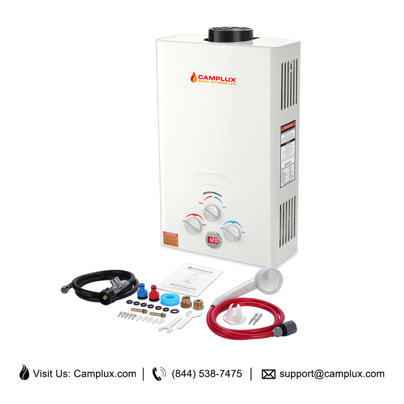 Camplux Propane Portable Tankless Water Heater - 8L 2.11 GPM