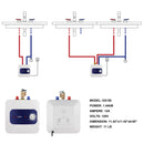 thermomate Mini Tank Electric Water Heater ES150 1.3 Gallons Point of Use Water Heater for Instant Hot Water Under Kitchen Sink 120V 1440W