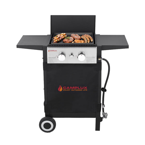 Outdoor Gas Griddle Grill Combo w/ 2 Burners