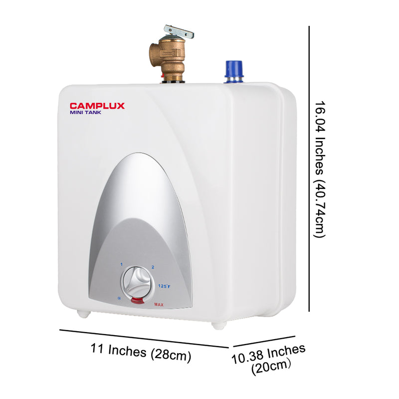 Camplux Electric Mini Tank Water Heater - 1.3 Gallon