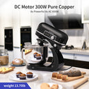 Tecnolove 6-Quart 12-Gang-Standmixer – Ganzmetall mit Rührschüssel – Schwarz