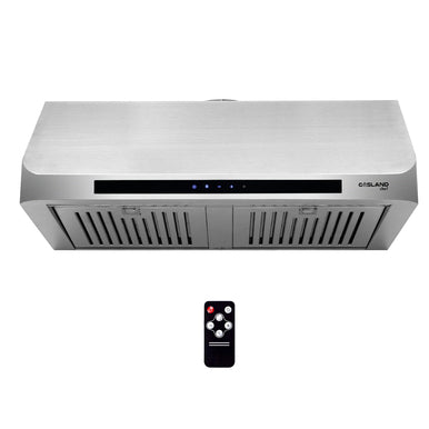 30 inch Island Range Hood thermomate 350 CFM Black Stainless Steel St