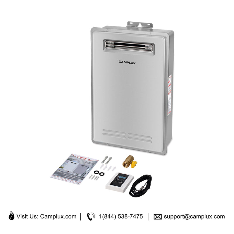 Camplux Residential Outdoor Tankless Water Heater - Natural Gas 5.28 GPM
