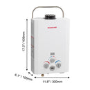 G GASLAND 1.58GPM 6L LED Digital Screen Outdoors Portable Tankless Propane Water Heater for RV Camping
