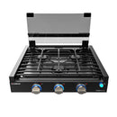 CAMPLUX 21 inches 13,000BTU 2 Burners Slide-in RV Propane Cooktop Stove with Tempered Glass Cover