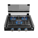 CAMPLUX 21 inches 13,000BTU 2 Burners Slide-in RV Propane Cooktop Stove with Tempered Glass Cover