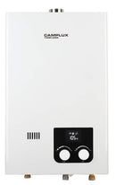 CAMPLUX TANKLESS Natural Gas Water Heater Indoor, Camplux 2.64 GPM On Deamnd Hot Water Heater, CM264-NG, White