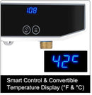 CAMPLUX TANKLESS Induction Water Heater Electric with LED Display 120V Instant Water Heaters Under Sink 3.5kw TE04