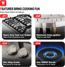 36 Inch Gas Cooktop, GASLAND PRO GH2365SF 5 Burner Gas Stove, NG/LPG Convertible Gas cooker, Gas Countertop Plug-in with Thermocouple Protection, Stainless Steel