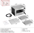 CAMPLUX TANKLESS Propane Infrared Steak Grill,1600℉ Fast Efficient Heating Outdoor Portable Gas Grill with Vertical Cooking,Stainless Steel Single Burner Propane Gas Grill,Perfect for Steak,Ribeyes,Picnic,Barbecues