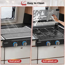 CAMPLUX 21 inches 13,000BTU 2 Burners Slide-in RV Propane Cooktop Stove with Tempered Glass Cover