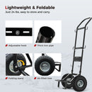 CAMPLUX 300 lb. Capacity 2-Wheel Folding Steel Hand Truck for Portable Water Heater