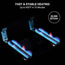 CAMPLUX  MINI TANK Flat Top Gas Grill, 22,000 BTU Barbecue Grill, Propane Griddle Grill Combo, 2 Burner Griddle with Lid, BBQ Grill for Outdoor Cooking,  Barbecues，Camping, Backyard Parties, RV Travel