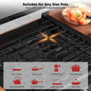 CAMPLUX 21 inches 13,000BTU 2 Burners Slide-in RV Propane Cooktop Stove with Tempered Glass Cover