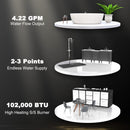 Camplux On Demand Propane Tankless Water Heater - Gray - 4.22 GPM