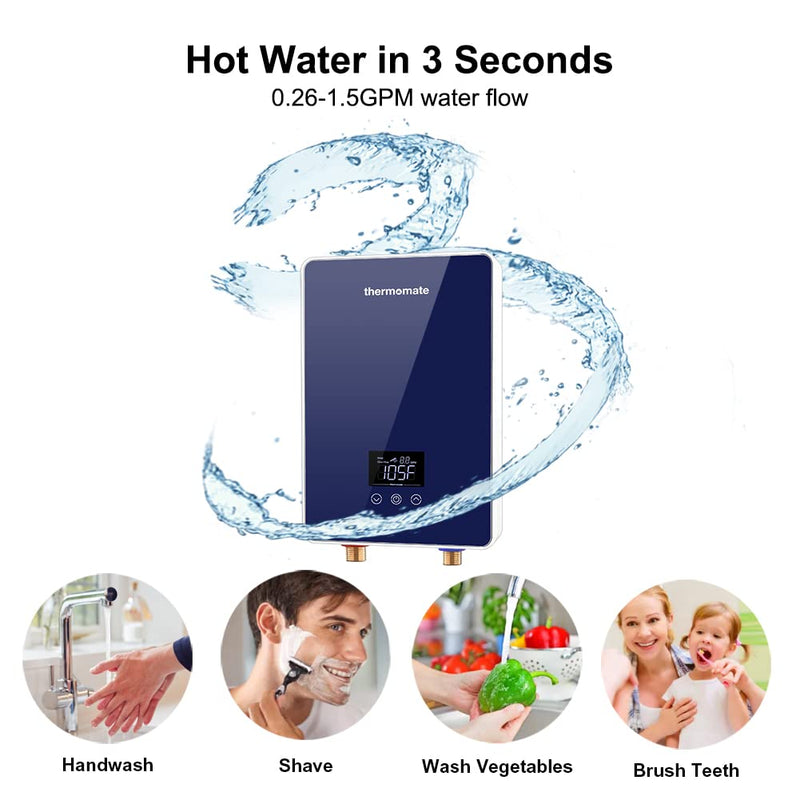 Thermomate Electric Water Heater - Blue - 6kW & 240V