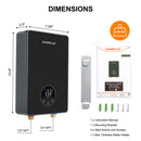 Camplux Electric Water Heater - Black - 6kW & 240V