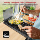 CAMPLUX 12 inches 13,000BTU 2 Burners Slide-in RV Propane Cooktop Stove with Tempered Glass Cover