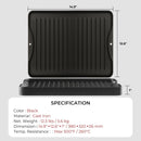 CAMPLUX ENJOY OUTDOOR LIFE 2 IN 1 Reversible Cast Iron Griddle, Pre-Seasoned 15" x 12.8" Double Sided Cast Iron Barbecue Griddle Grill Plate, Flat & Ribbed Surface Used on Stove, Grill or Campfire, Rectangular