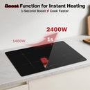 Boost Function for instant Heating
1-Second Boost Cook Faster