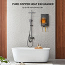 Batteryfree Propane Tankless Water Heater 2.64 GPM, CM264B Gas Tankless Water Heater Indoor, 68,000 BTU On Demand Instant Hot, Black