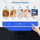 ThermoMate DW106B Portable Dishwasher, 6 Place Setting, Black, Countertop, Stainless Steel, Dishwasher