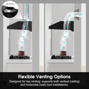 ThermoMate 30 Inch Under Cabinet Range Hood, Matte Black, 700 CFM for Heavy-Duty Cooking Kitchen Exhaust Fan, 3-speed Powerful Stove Vent Hood 67dB, Double Filters Vent Hood with 5000K LED light