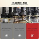 CAMPLUX ENJOY OUTDOOR LIFE 3 Burner with 1 Grill Plate Propane Gas Cooktop Stove, 26,000 BTU Stainless Steel Triple Burner Propane Cooktop for Outdoor Kitchen Cooking with CSA Regulator, Estufa de Gas Portatil