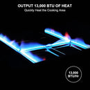 ThermoMate Propane Gas Grill,Flat Top Grill Station for Kitchen, Hot plates,Camping,Outdoor,Tabletop -Stainless Steel BBQ Griddle with Knobs & Ignition,17inch