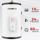 CAMPLUX 10 Gallon 1500W 120V Point of Use Tank Electric Water Heater
