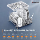 CAMPLUX Sliding Cutlery Tray, Foldable Flip Tines Dishwasher Utensil Basket