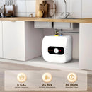 CAMPLUX ENJOY OUTDOOR LIFE Electric Mini-Tank Water Heater 8 Gallon On-demand Endless Water Heater, 120-Volt Corded 1440W, Under Sink, Wall or Floor Mounted
