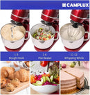 CAMPLUX 6.3 QT Stand Mixer, 300W Quiet DC Motor, 12-Speed Planetary Mixer with Digital Timer