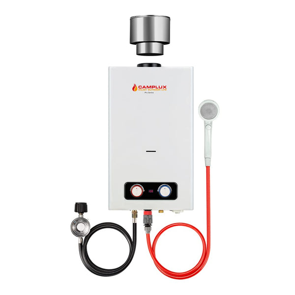 Camplux 2.64 GPM Outdoor Propane Gas Water Heater w/ 4.33" Rain Cap
