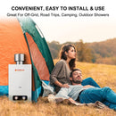 Camplux 2.64 GPM Outdoor Propane Gas Water Heater w/ 4.33" Rain Cap - Easy to install & use