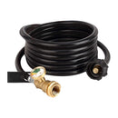 12 FT Propane Extension Hose w/ Gauge, Leak Detector