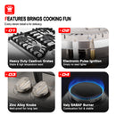 Gasland Chef 30'' Convertible Gas Cooktop w/ 5 Italy Sabaf Burners - Function