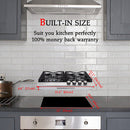 24 In. Convertible Gas Cooktops -Black Tempered Glass