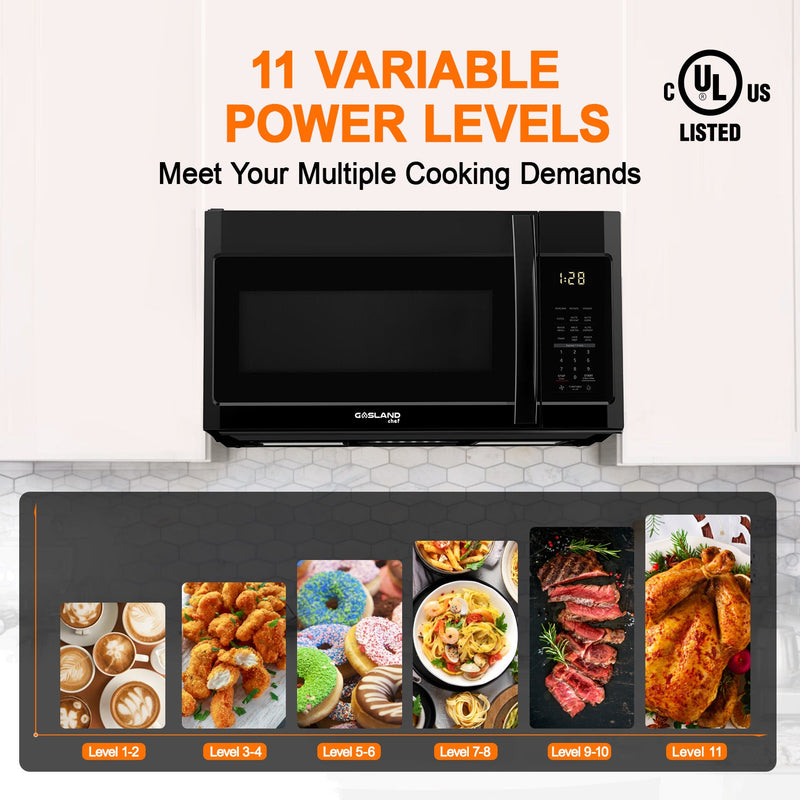 Gasland Chef 30'' Over-the-Range Microwave Oven - Black