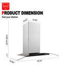 Gasland Chef 36'' Wall Mount Range Hood - Sensor Touch Control - Size