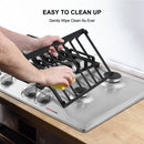 30 Inch Gas Stove Cooktop, thermomate Built InGas Rangetop with 4 High Efficiency SABAF Burners, NG/LPG Convertible 304 Stainless Steel Gas Hob with Flame Out Protection