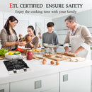 12 In. Convertible Gas Cooktops -Black Tempered Glass