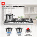 Gasland Chef 36'' Gas Cooktop With 5 Italy Sabaf Burner - Protection