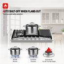 Gasland Chef 30'' Convertible Gas Cooktop w/ 5 Italy Sabaf Burners - protection