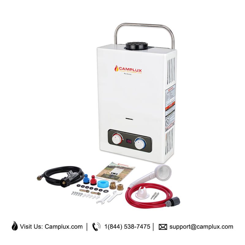 Camplux Outdoor Tankless Propane Water Heater - 1.58 GPM