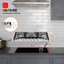 Gasland Chef 30'' Convertible Gas Cooktop w/ 5 Italy Sabaf Burners - Size